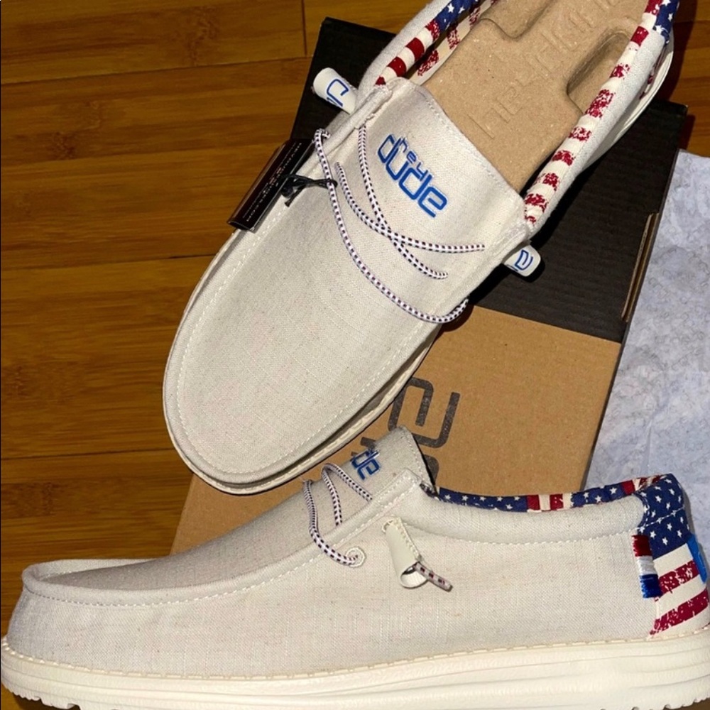 NEW Patriotic Hey Dude Shoes - Picture 3 of 3